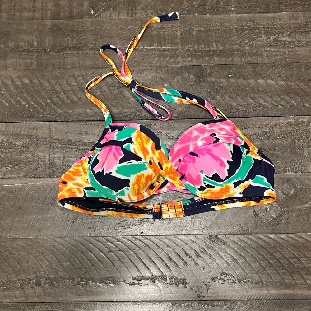 Aerie Colorful Floral Bikini Top